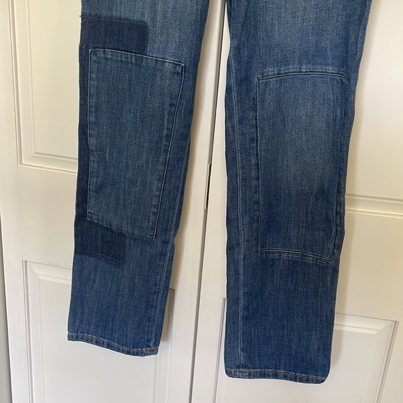 Anthropologie Pilcro & The Letterpress Patchwork Jeans, straight leg, Size 27 - Picture 3 of 9